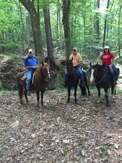 3 Riders on a trail